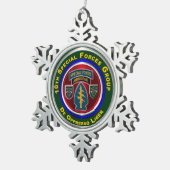 第10期特殊部隊グループ記念クリスマスメタル スノーフレークピューターオーナメント (右)