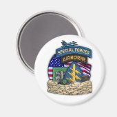 第10期特殊部隊グループ退役軍人はイラクの防衛隊を攻撃 マグネット (正面/裏面)