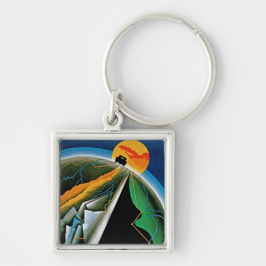 第10期自動車ラリー・デ・モンテカルロ キーホルダー (正面)