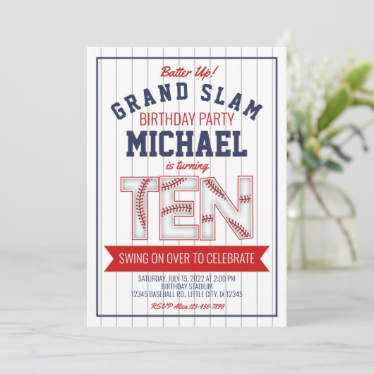 第10期野球誕生日招待状 招待状 (スタンド正面)