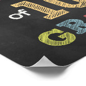 第10級標識の初日 – Chalkboard ポスター (角)