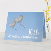 第10結婚回スズ記念気球 カード (黄色い花)