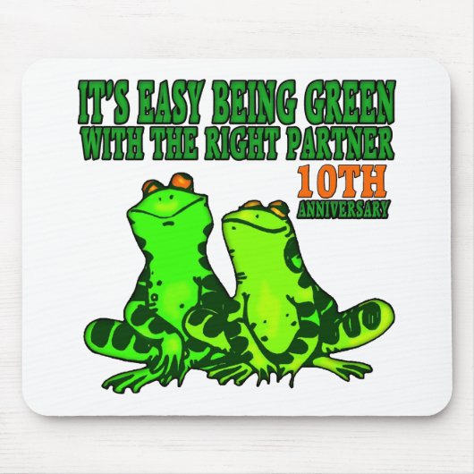 第10結婚記念日のギフト マウスパッド (正面)