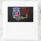 第10航空連隊-アパッシュ 長方形シール (バッグ)