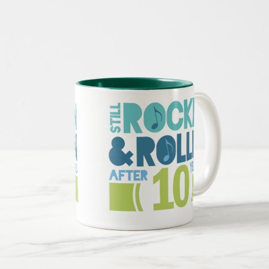 第10記念日の結婚祝い ツートーンマグカップ (正面右)