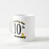 第10記念日 コーヒーマグカップ (正面左)