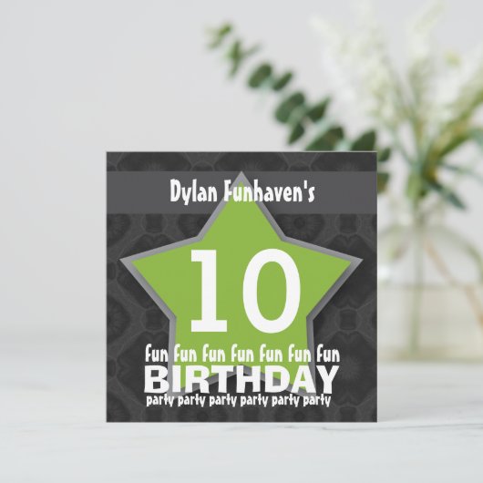 第10誕生会の黒の緑の白はV10Aを主演します 招待状 (スタンド正面)