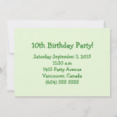 第10誕生会! 招待状 (裏面)