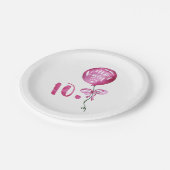第10誕生日の女の子、記念日の女の子のギフト ペーパープレート (アングル)