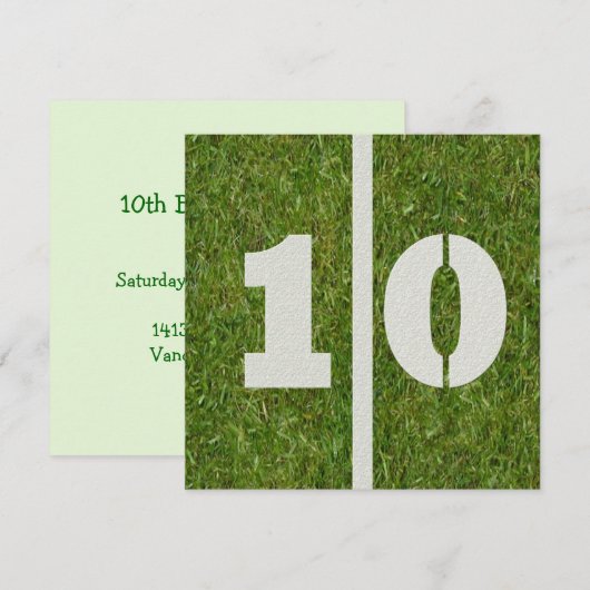 第10誕生日の招待状 招待状 (正面/裏面)