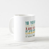 第10誕生日の男の子の女の子記念日10歳の コーヒーマグカップ (正面左)