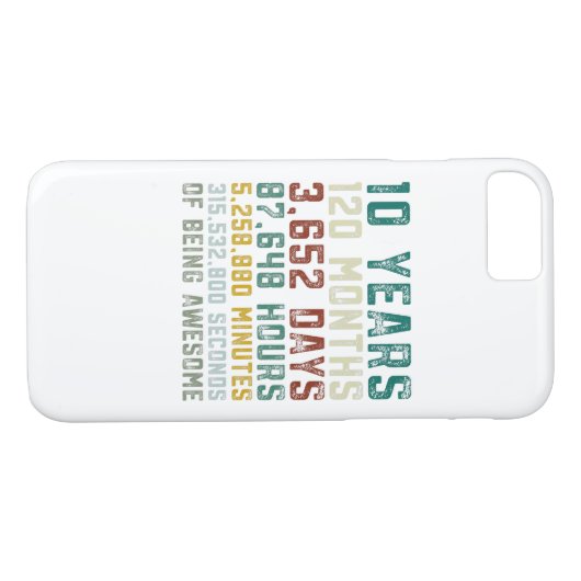 第10誕生日の男の子の女の子記念日10歳の Case-Mate iPhoneケース (裏面(横))