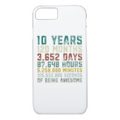 第10誕生日の男の子の女の子記念日10歳の Case-Mate iPhoneケース (裏面)