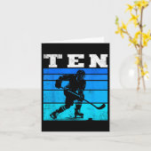 第10誕生日アイスホッケーボーイズテンホッケー誕生日 カード (黄色い花)