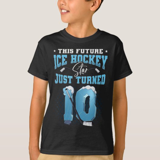 第10誕生日アイスホッケー Tシャツ (正面)