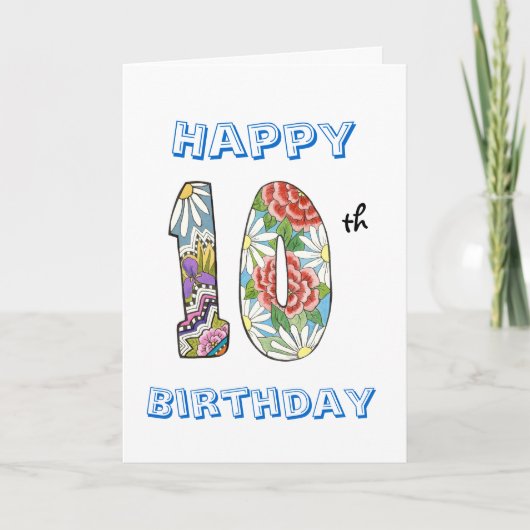 第10誕生日カード カード (正面)