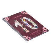 第10誕生日ガール写真ピンク花のゲストブック ノートブック (右側)