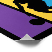 第10誕生日ギフト10バスケットボール10年カラフル（1000年） ポスター (角)