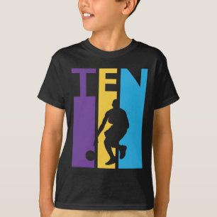 第10誕生日ギフト10バスケットボール10年カラフル(1000年) Tシャツ