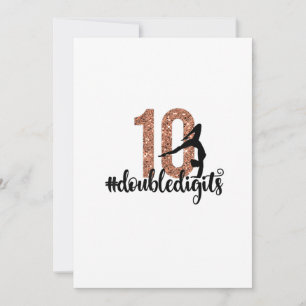 第10誕生日ギフト2桁女子体操 招待状