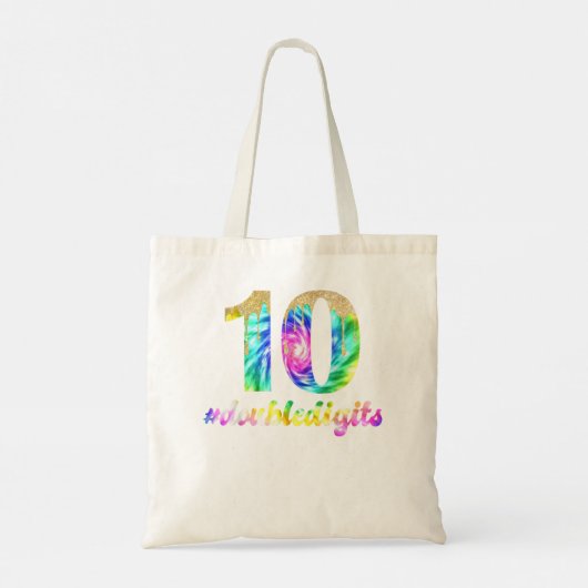 第10誕生日ギフト2桁女子10Tシャツ トートバッグ (裏面)