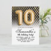 第10誕生日スター招待状 招待状 (スタンド正面)