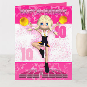 第10誕生日チアリーダー踊りスターズインブレンド カード