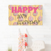 第10誕生日バナーおめでとう子供へ! 横断幕 (インサイチュ)