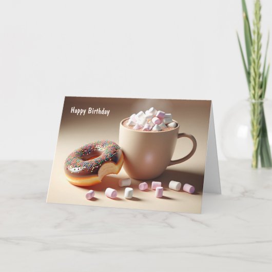 第10誕生日ホットココアアンドドーナツ カード (正面)