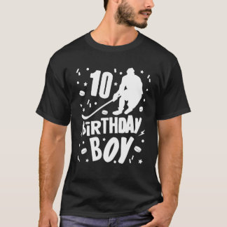 第10誕生日ボーイアイスホッケーキッズ10歳パー Tシャツ