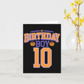 第10誕生日ボーイビスケットビル恋人10歳Bd カード (黄色い花)