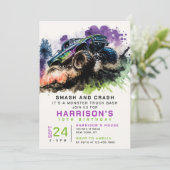 第10誕生日モンスタートラックスマッシュクラッシュボーイ 招待状 (スタンド正面)