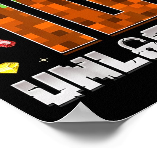 第10誕生日レベル10ロック解除された子供10歳G ポスター (角)