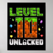 第10誕生日レベル10ロック解除された子供10歳G ポスター (正面)