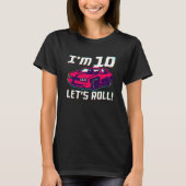 第10誕生日レースカードライバー少年10歳 Tシャツ (正面)