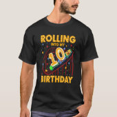 第10誕生日ローラーコースターアミューズメントパークボーイギル Tシャツ (正面)