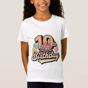 第10誕生日ヴィンテージ女子Tシャツ Tシャツ