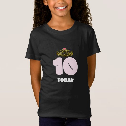 第10誕生日今日10歳のプリンセスの Tシャツ (正面)