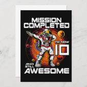 第10誕生日宇宙飛行士10歳宇宙空間B 招待状 (正面/裏面)