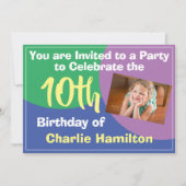 第10誕生日招待状（写真あり） (正面)
