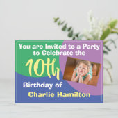 第10誕生日招待状（写真あり） (スタンド正面)