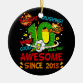 第10誕生日漫画スタイル2013 10素晴らしYe以降 セラミックオーナメント (正面)