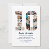 第10誕生日第10カスタム号写真コラージュ 招待状 (正面)