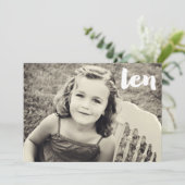 第10誕生日第10回フォトオーバーレイ招待状 招待状 (スタンド正面)