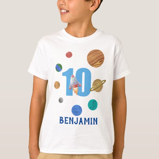 第10誕生日系太陽の惑星 Tシャツ (正面)