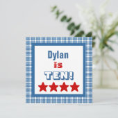 第10誕生日10年正方形枠 招待状 (スタンド正面)