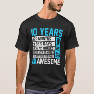 第10誕生日10年素晴らし Tシャツ