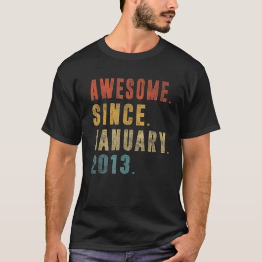 第10誕生日10素晴らし年1月2日から Tシャツ (正面)