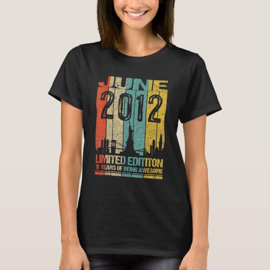 第10誕生日2012年6月10歳素晴らし Tシャツ (正面)