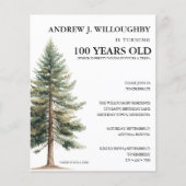 第100おもしろい期誕生日招待状 (正面)